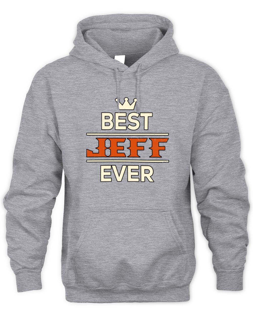 Best Your Name With Crown Shirt JEFF M1-59 / Unisex Hoodie / sport grey
