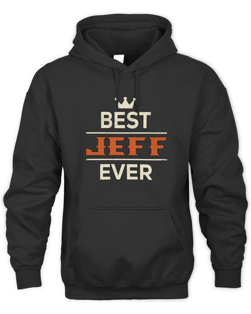Best Your Name With Crown Shirt JEFF M1-59 / Unisex Hoodie / black