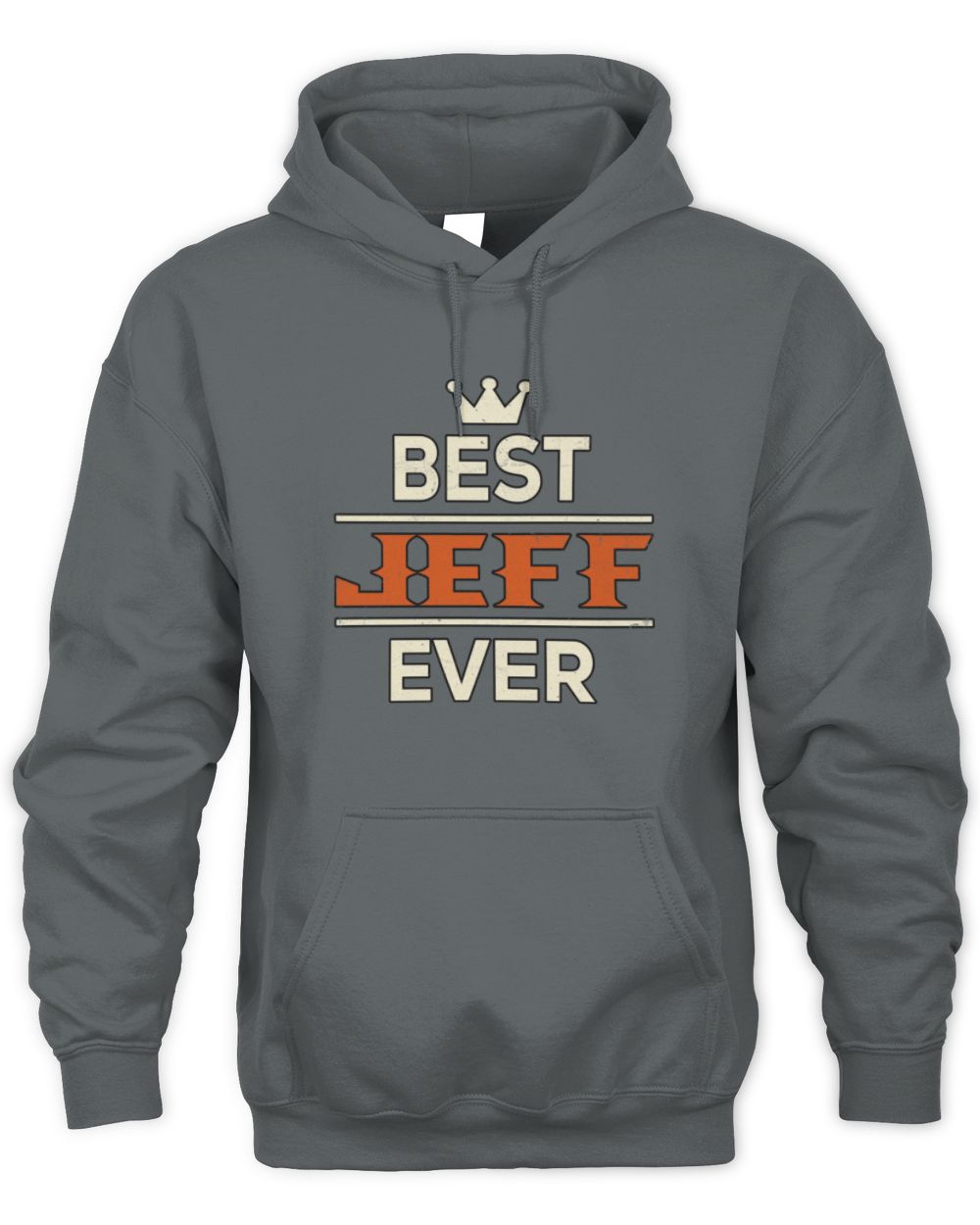 Best Your Name With Crown Shirt JEFF M1-59 / Unisex Hoodie / charcoal