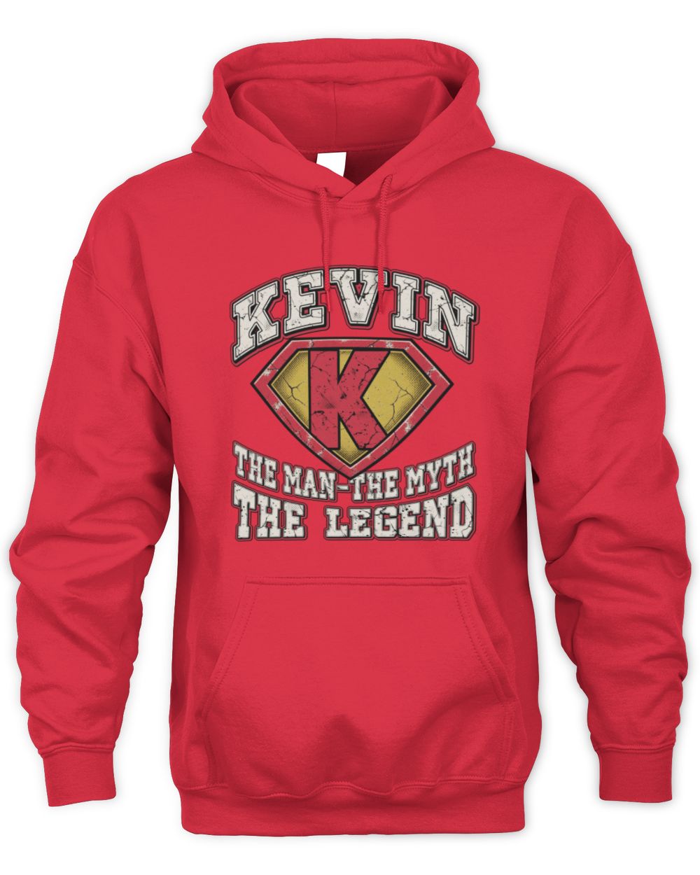 The Man The Myth The Legend Superman Graphic T-Shirt KEVIN M1-74 / Unisex Hoodie / red