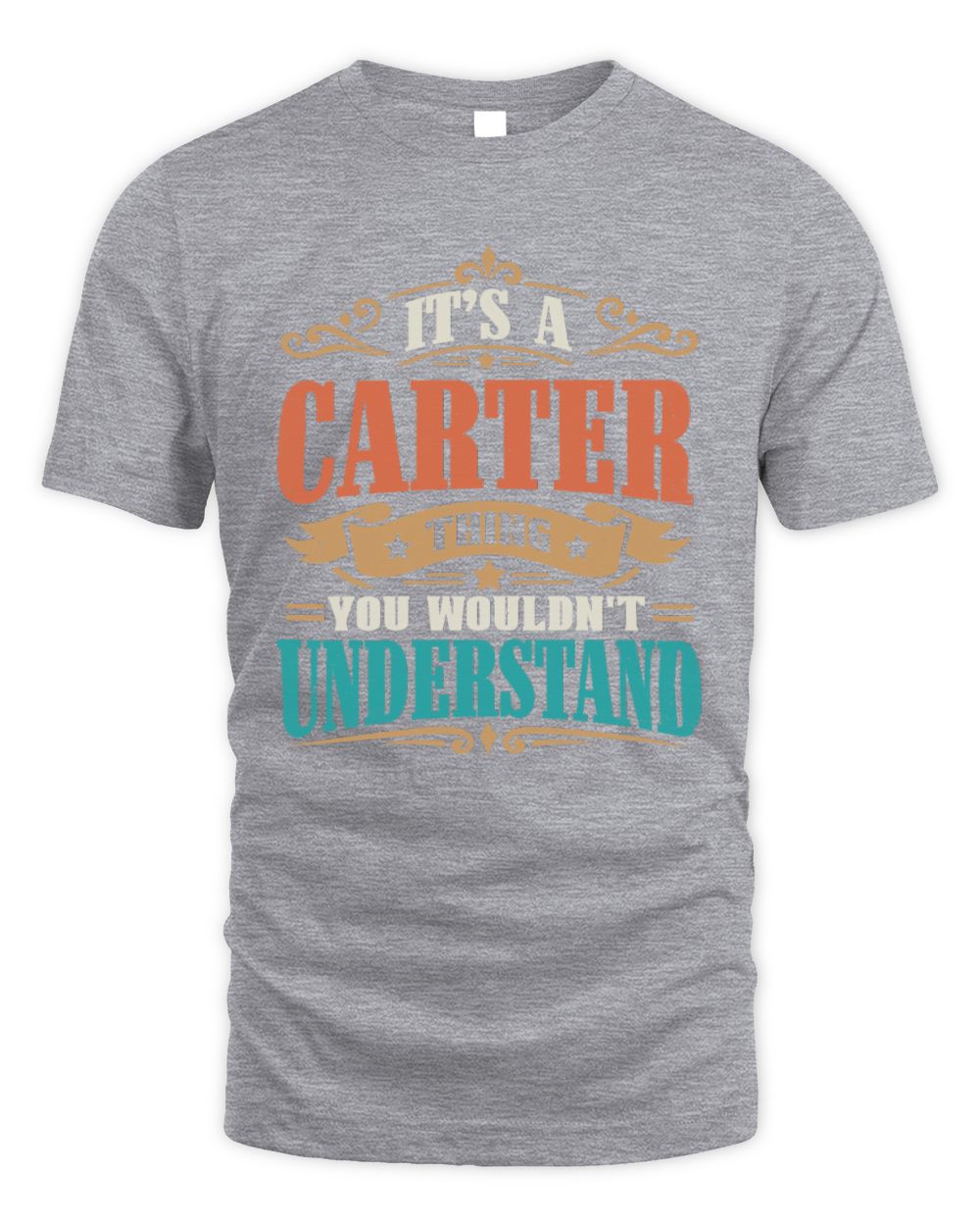 It’s a Name Thing Personalized Retro T-Shirt CARTER M1-47 / Unisex Standard T-Shirt / sport grey