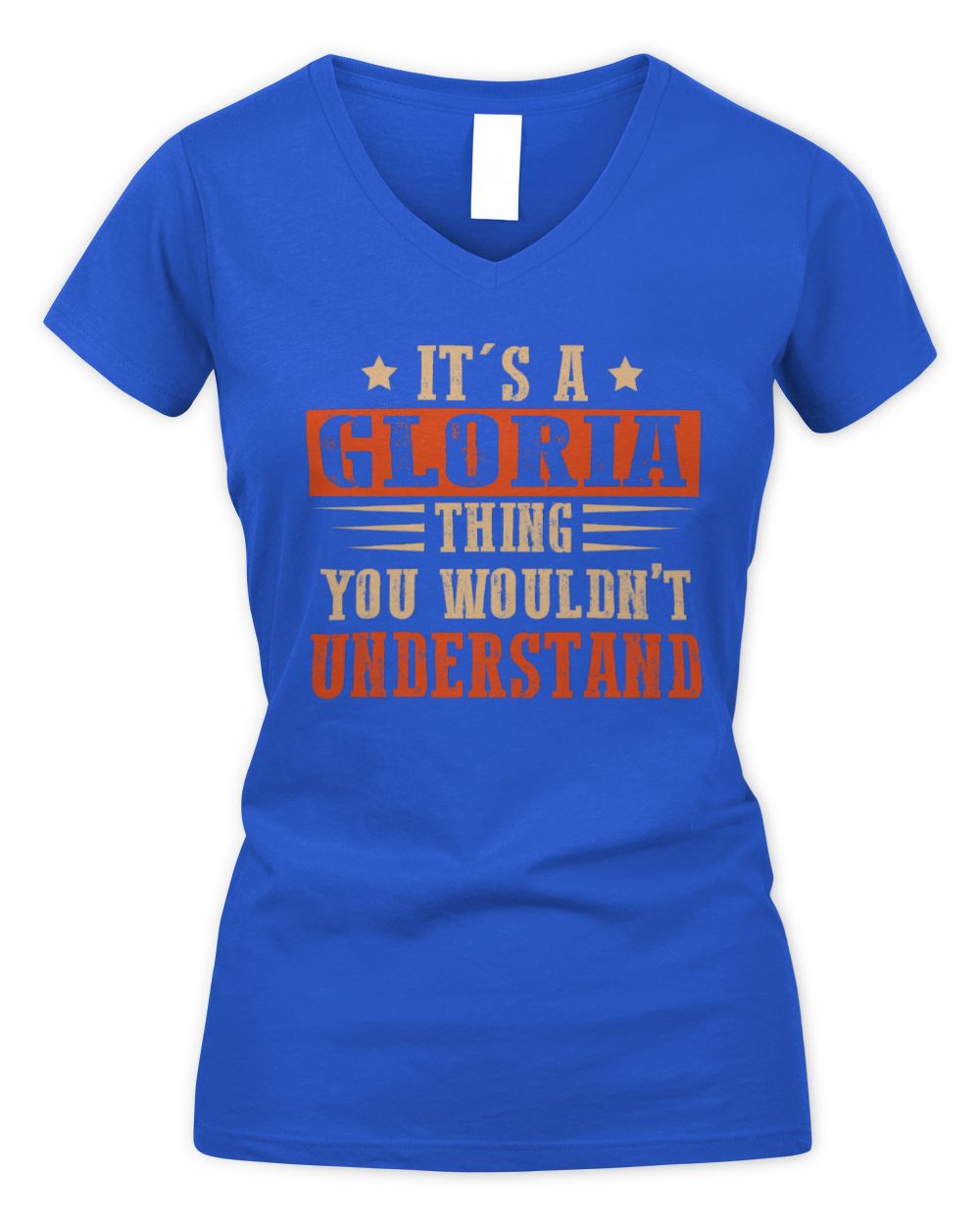 It's a Name Thing Personalized Funny Shirt GLORIA M1-51 / Women's V-Neck T-Shirt / royal