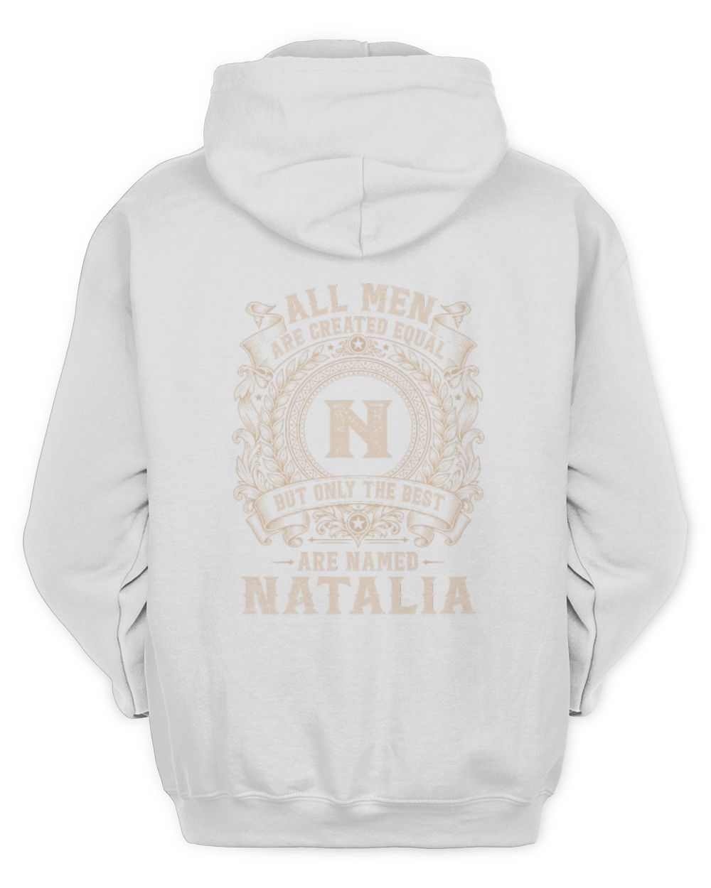 All Men Are Created Equal Cool Logo Shirt NATALIA M1-60 / Unisex Hoodie / white