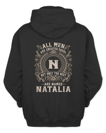 All Men Are Created Equal Cool Logo Shirt NATALIA M1-60 / Unisex Hoodie / black