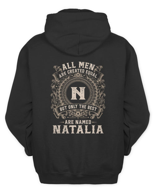 All Men Are Created Equal Cool Logo Shirt NATALIA M1-60 / Unisex Hoodie / black
