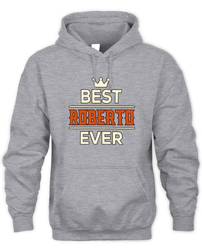 Best Your Name With Crown Shirt ROBERTO M1-59 / Unisex Hoodie / sport grey