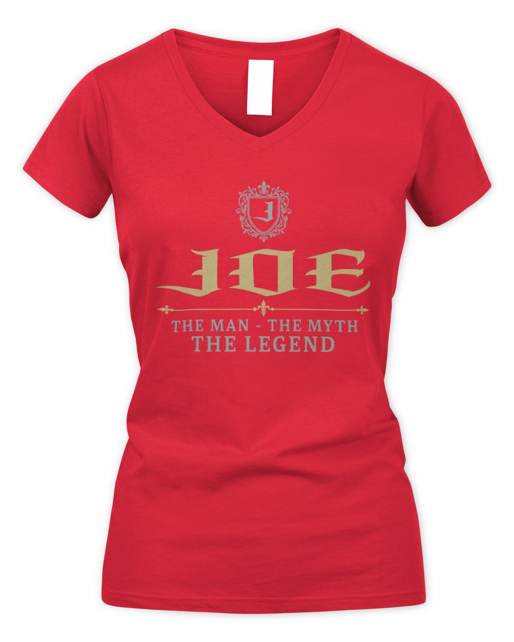 The Man The Myth The Legend Western Shirt JOE M1-78 / Women's V-Neck T-Shirt / red