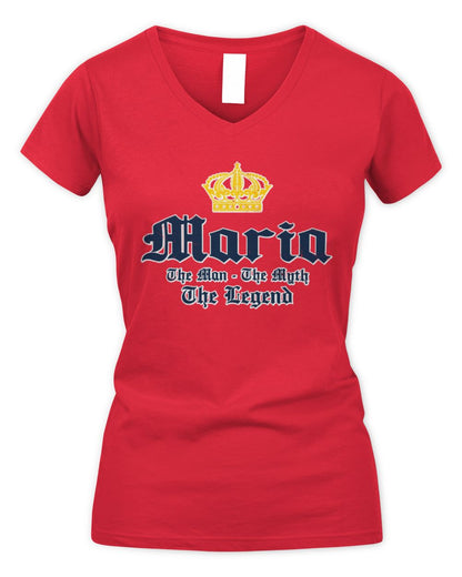 The Man The Myth The Legend Corona Beer T-Shirt MARIA M1-S83 / Women's V-Neck T-Shirt / red