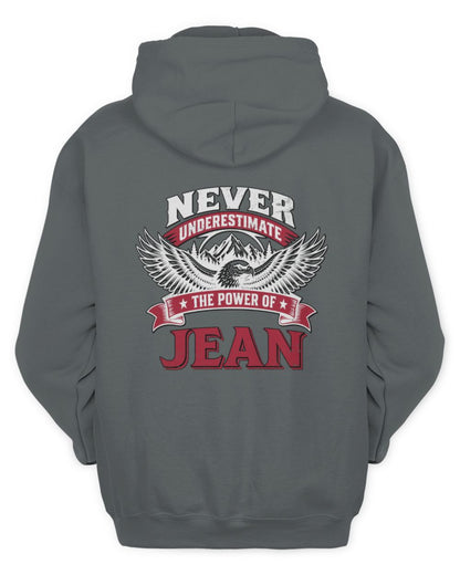Never Underestimate Your Name Eagle Mountain Shirt JEAN M1-61 / Unisex Hoodie / charcoal