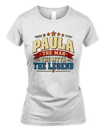 The Man The Myth The Legend Ribbon Vintage T-Shirt PAULA M1-56 / Women's Standard T-Shirt / white