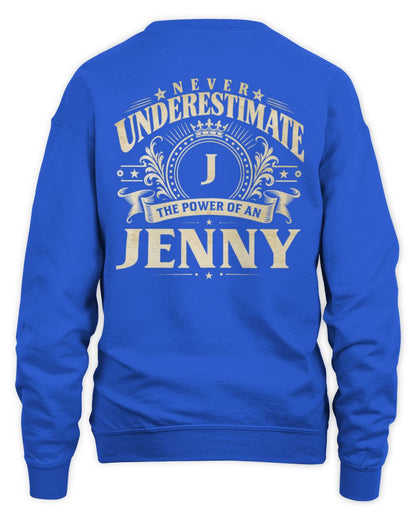 Never Underestimate Your Name Luxury Logo Shirt JENNY M1-63 / Unisex Sweatshirt / royal
