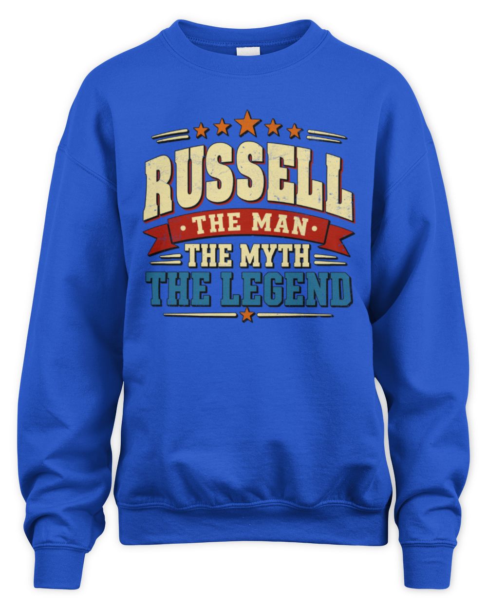 The Man The Myth The Legend Ribbon Vintage T-Shirt RUSSELL M1-56 / Unisex Sweatshirt / royal