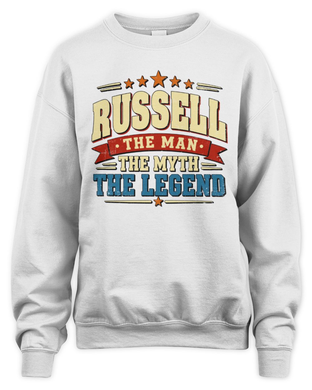 The Man The Myth The Legend Ribbon Vintage T-Shirt RUSSELL M1-56 / Unisex Sweatshirt / white