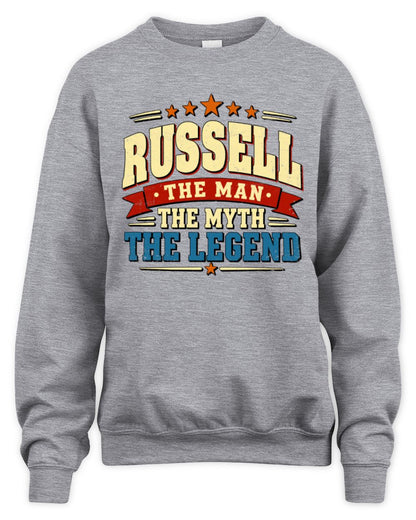 The Man The Myth The Legend Ribbon Vintage T-Shirt RUSSELL M1-56 / Unisex Sweatshirt / sport grey