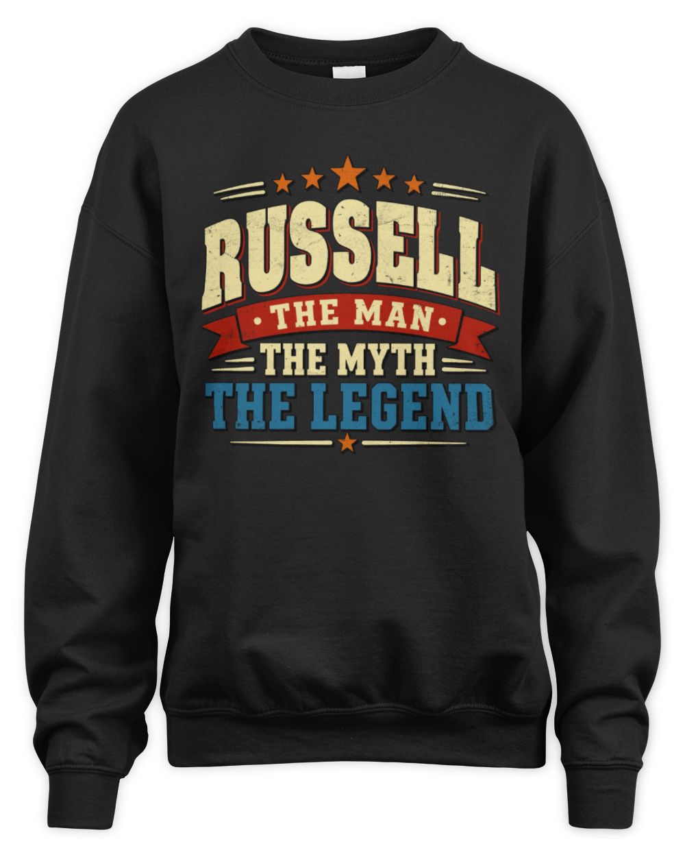 The Man The Myth The Legend Ribbon Vintage T-Shirt RUSSELL M1-56 / Unisex Sweatshirt / black