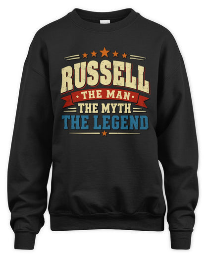 The Man The Myth The Legend Ribbon Vintage T-Shirt RUSSELL M1-56 / Unisex Sweatshirt / black