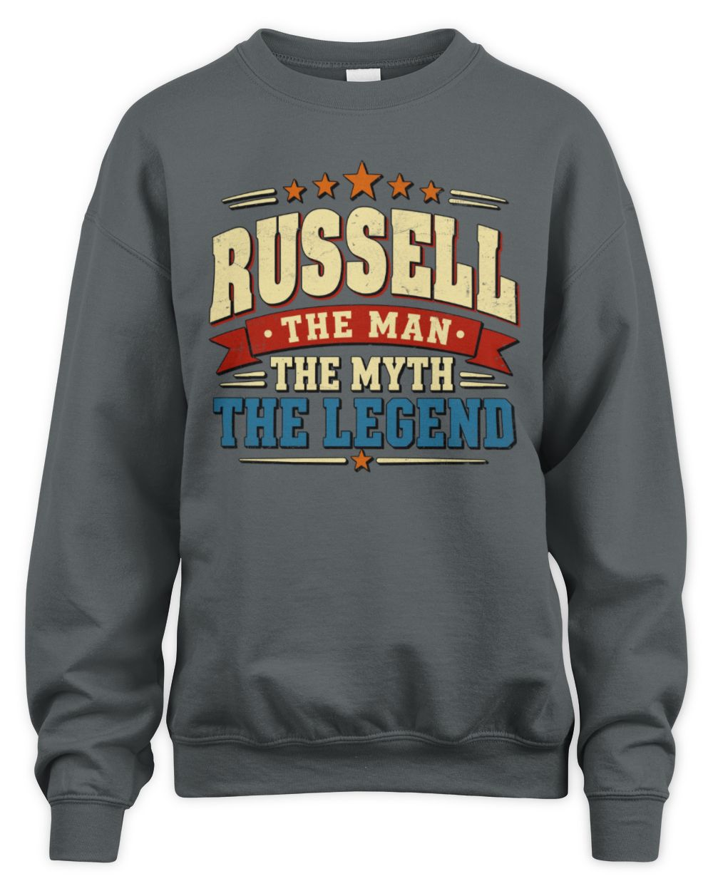 The Man The Myth The Legend Ribbon Vintage T-Shirt RUSSELL M1-56 / Unisex Sweatshirt / charcoal