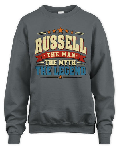 The Man The Myth The Legend Ribbon Vintage T-Shirt RUSSELL M1-56 / Unisex Sweatshirt / charcoal