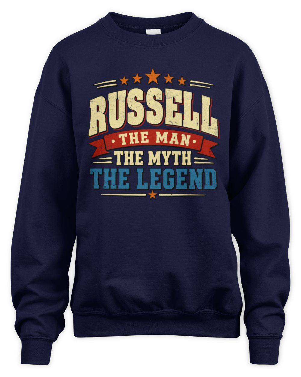 The Man The Myth The Legend Ribbon Vintage T-Shirt RUSSELL M1-56 / Unisex Sweatshirt / navy