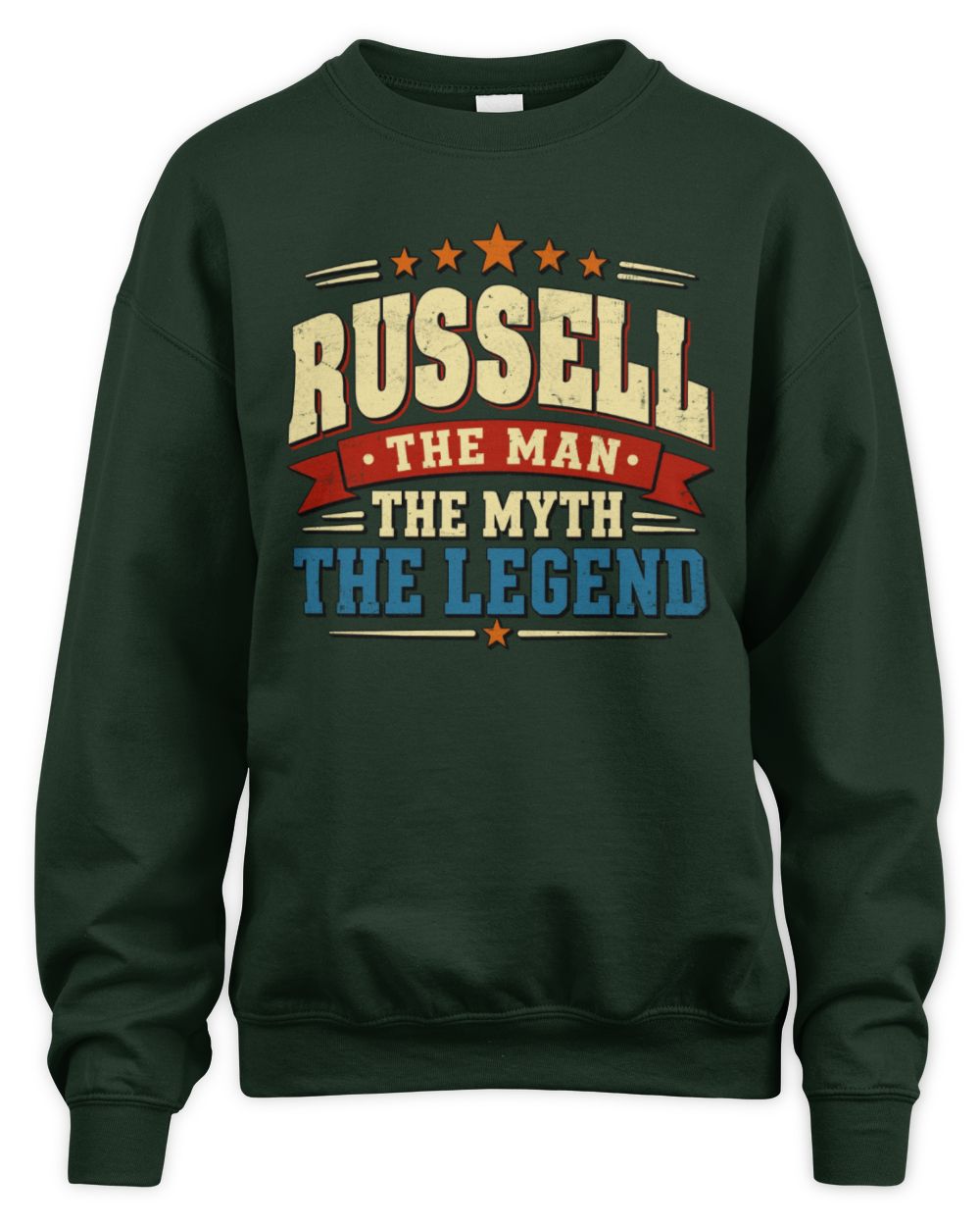 The Man The Myth The Legend Ribbon Vintage T-Shirt RUSSELL M1-56 / Unisex Sweatshirt / forest green