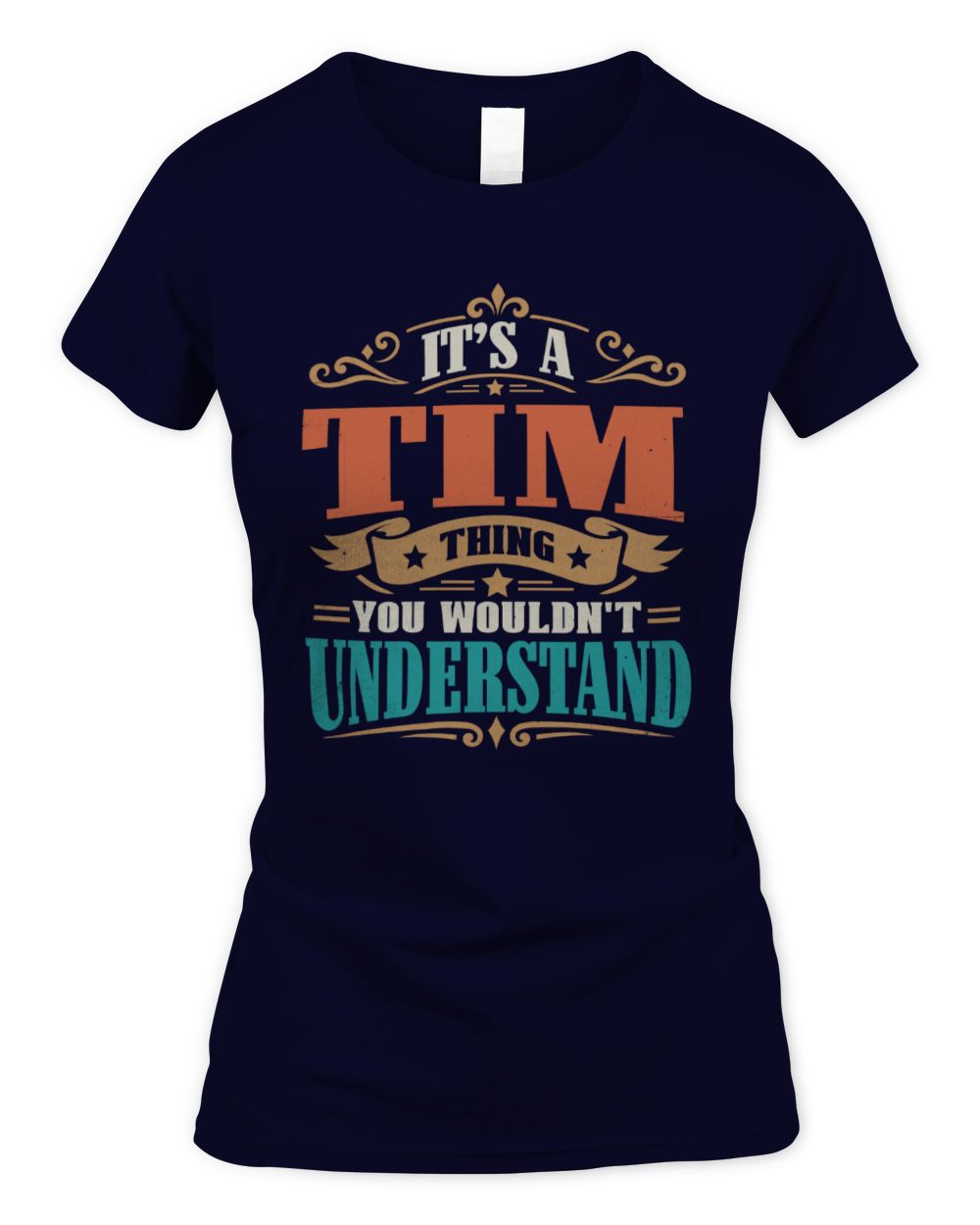 It’s a Name Thing Personalized Retro T-Shirt TIM M1-47 / Women's Standard T-Shirt / navy