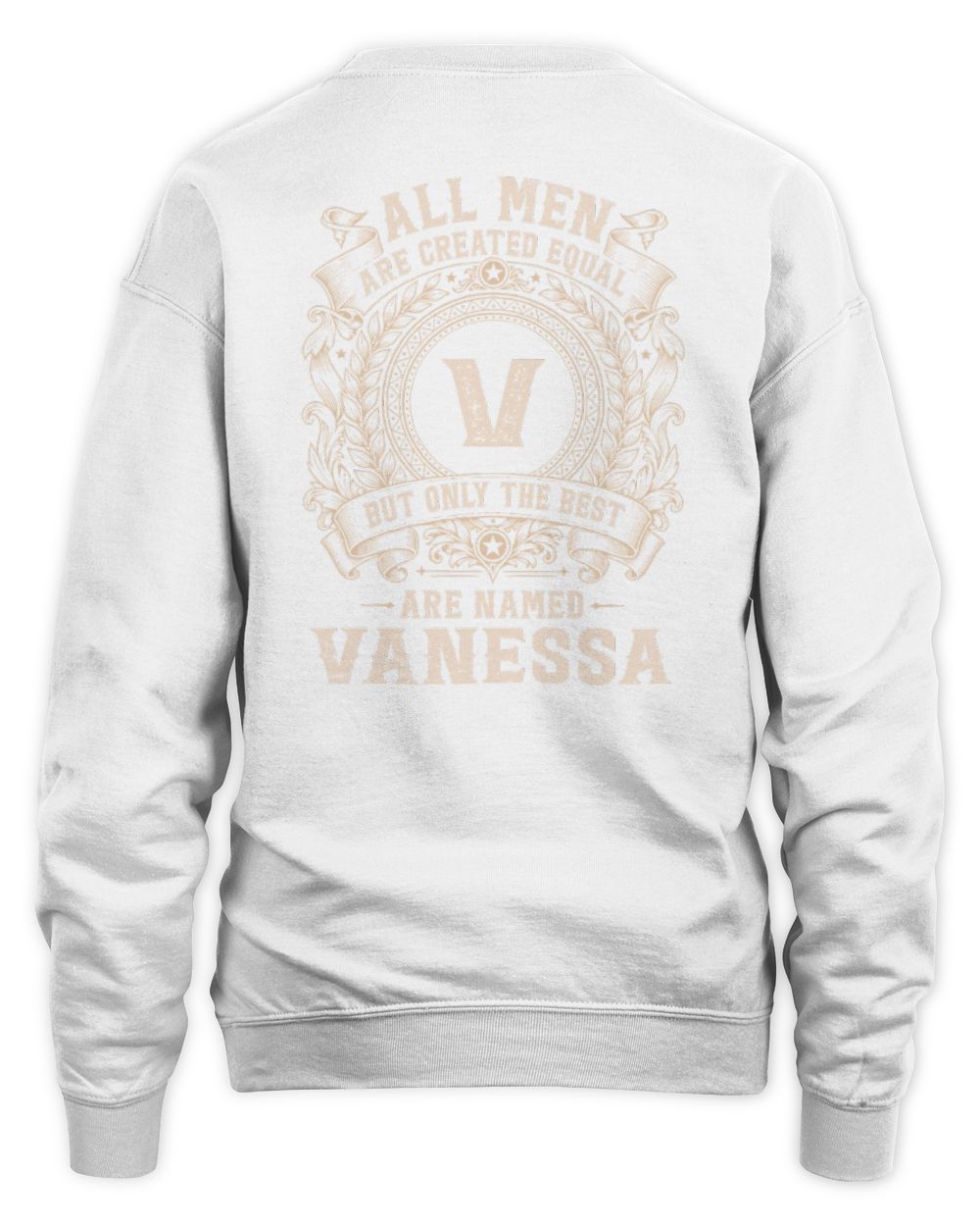 All Men Are Created Equal Cool Logo Shirt VANESSA M1-60 / Unisex Sweatshirt / white