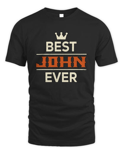 Best Your Name With Crown Shirt JOHN M1-59 / Unisex Standard T-Shirt / black