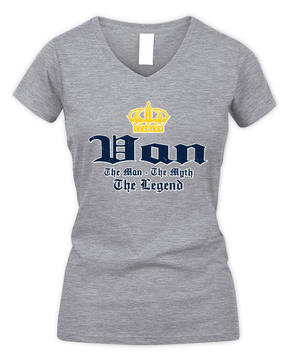 The Man The Myth The Legend Corona Beer T-Shirt VAN M1-S83 / Women's V-Neck T-Shirt / sport grey