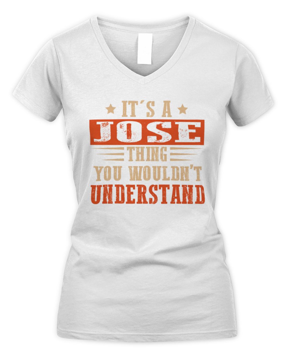 It's a Name Thing Personalized Funny Shirt JOSE M1-51 / Women's V-Neck T-Shirt / white