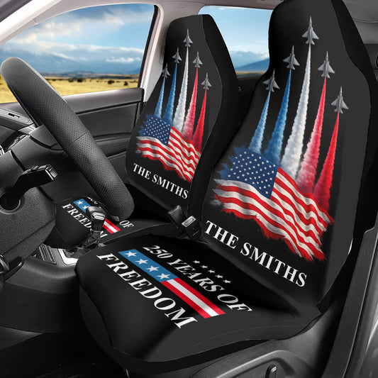America 250Th Anniversary - Personalized Car Seat Cover