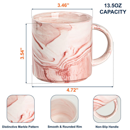 Custom Birth Flower - Gifts For Her, Daughters, Moms, Besties - Personalized Marble Mug