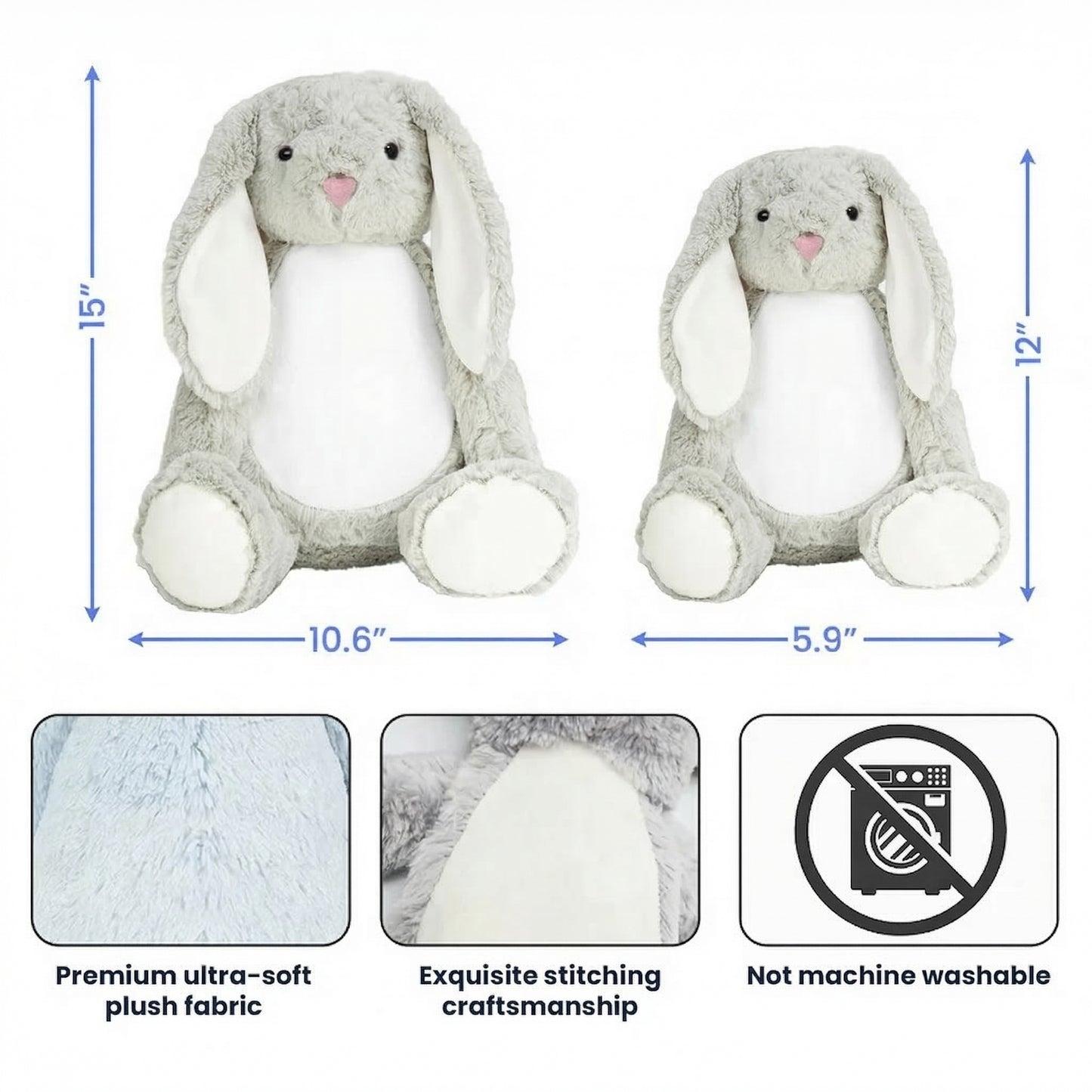 New Baby Baby Shower Gift - Personalized Bunny Plush
