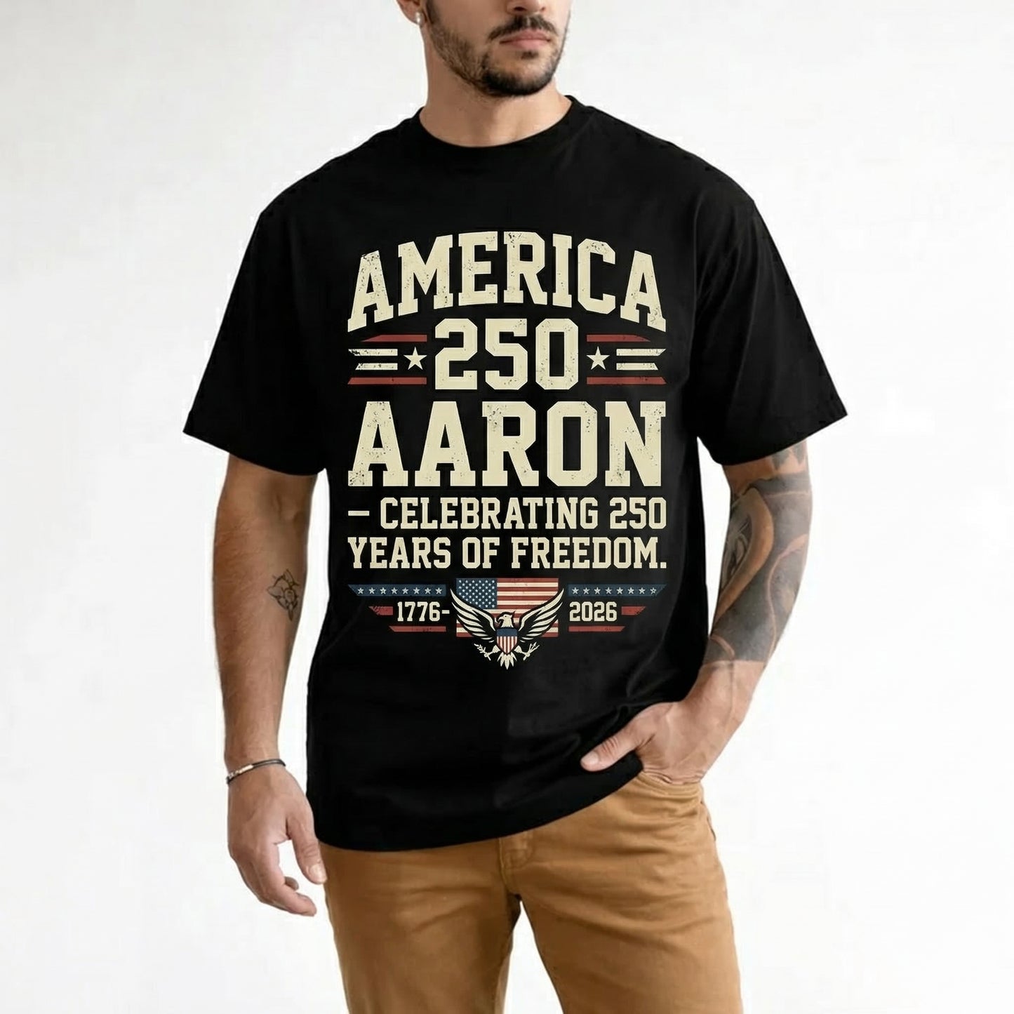 AARON 13K1-217 Celebrating 250 Years of Freedom - Personalized Shirt