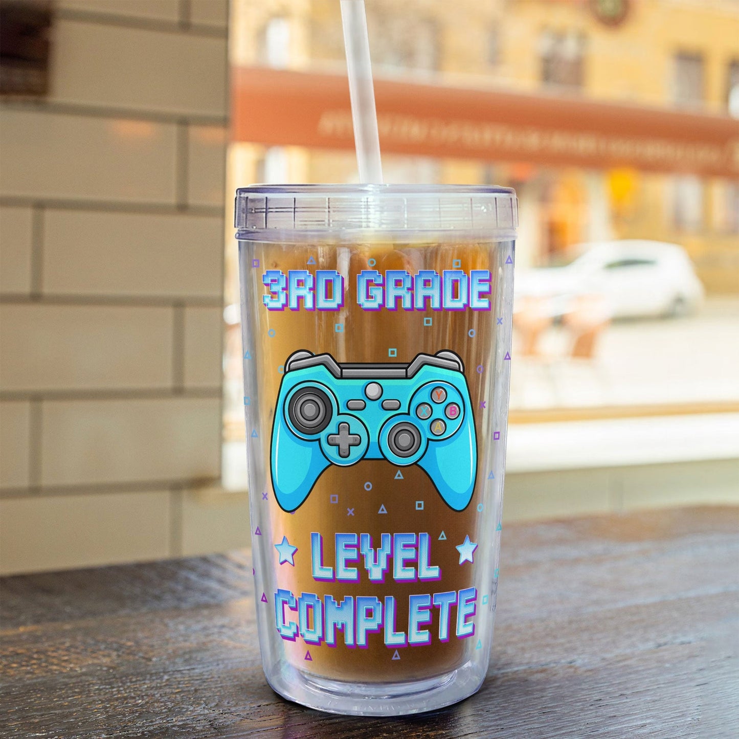 Level Complete - Personalized Acrylic Tumbler With Straw