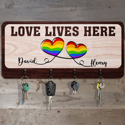 Love Lives Here - Personalized Key Holder
