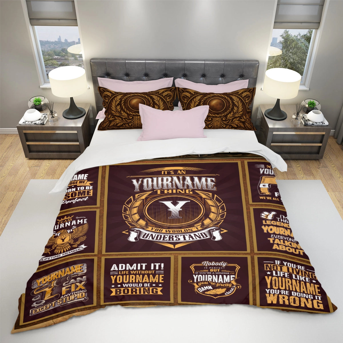 BS3 Bedding Set Personalized Name