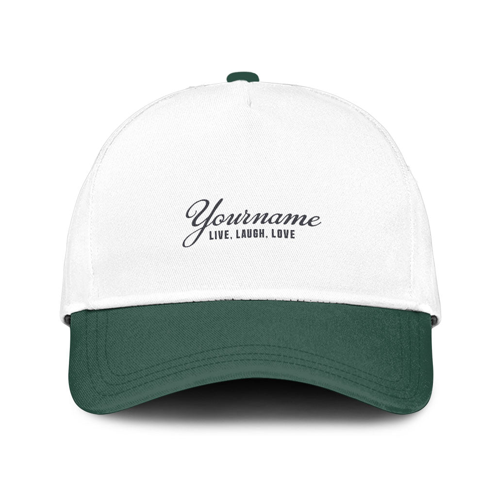 Live, Laugh, Love C16PF - Personalized Name Cap