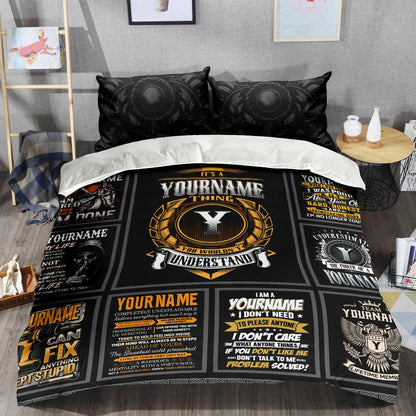 BS2 Bedding Set Personalized Name