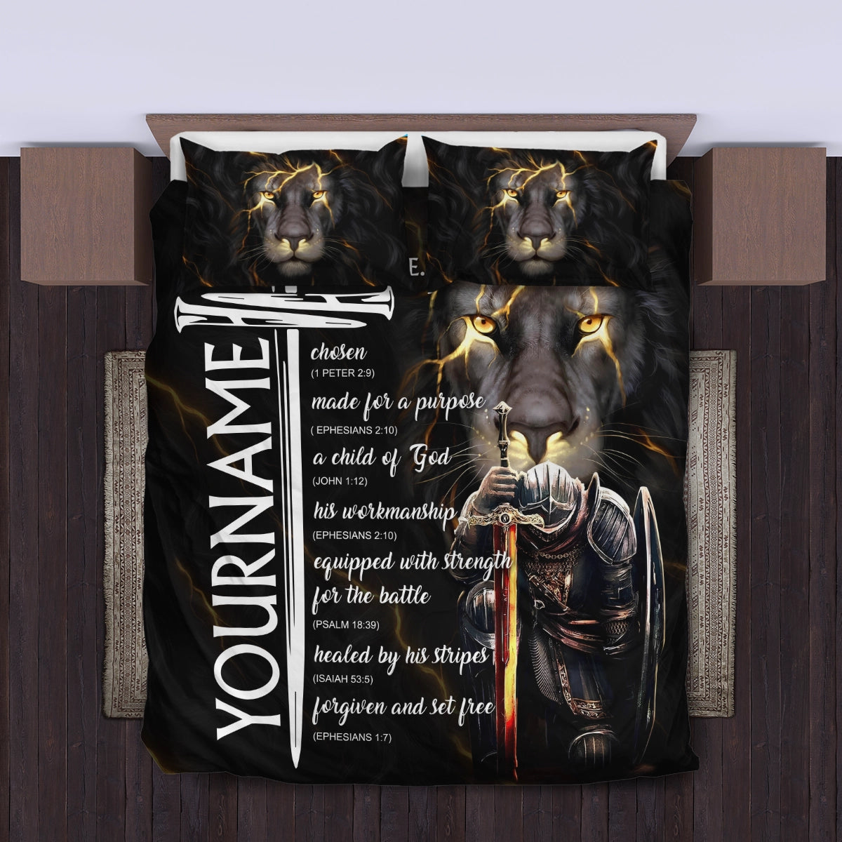 BS1 Bedding Set Personalized Name