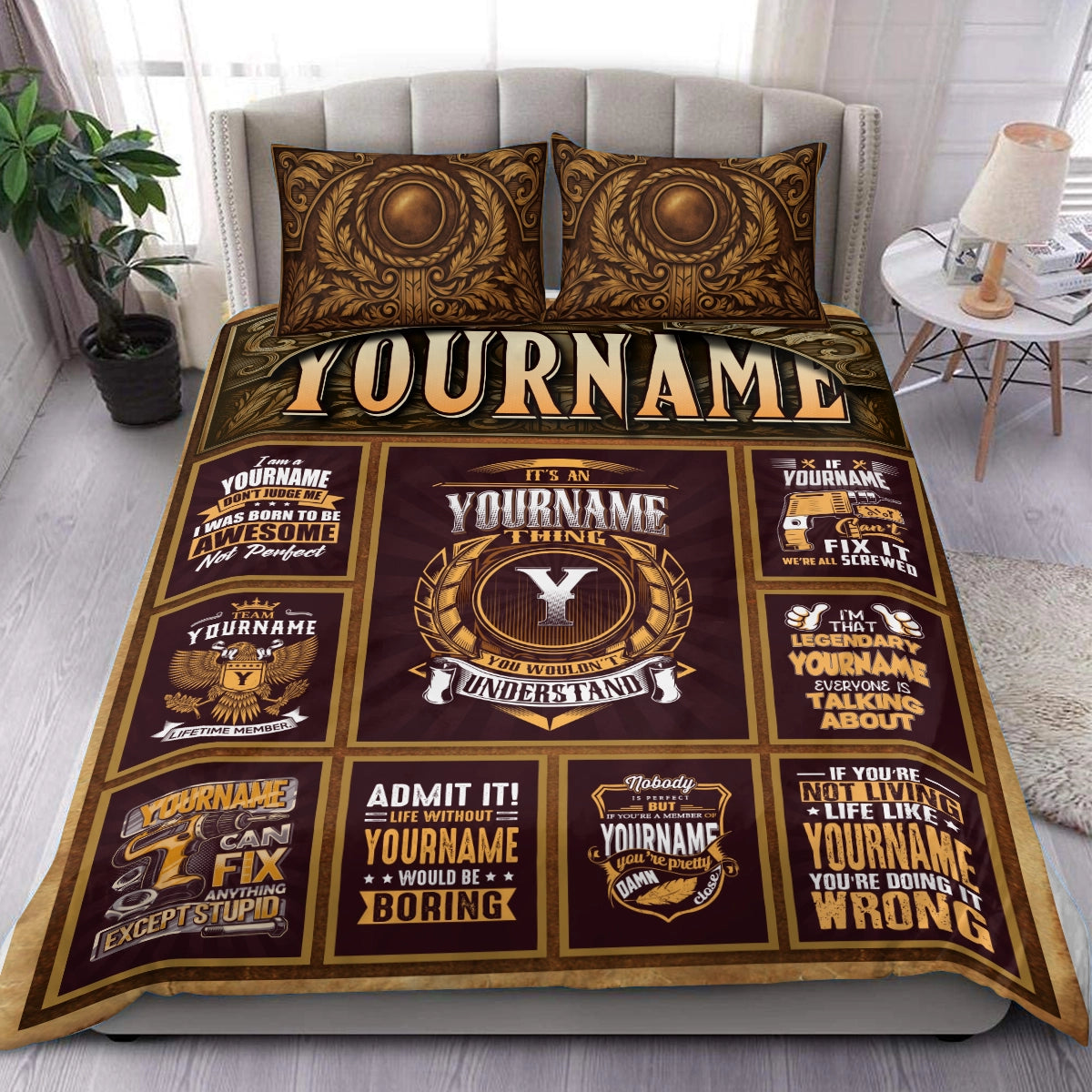 BS3 Bedding Set Personalized Name