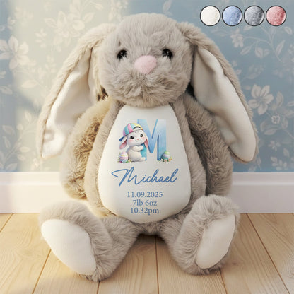 New Baby Baby Shower Gift - Personalized Bunny Plush