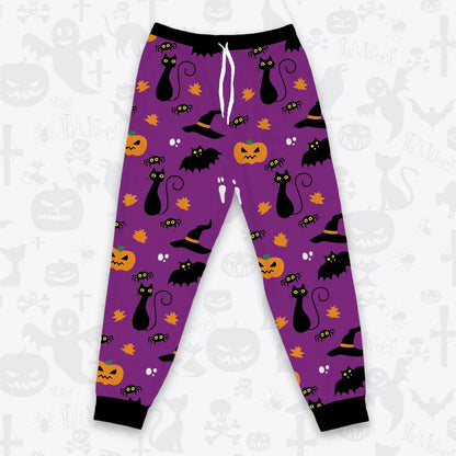 Custom Halloween Pajamas Set Tshirt & Pants Horror Skull Pumpkin HL2