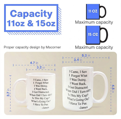 Funny Mug - Old Age Birthday Gifts For Mother, Father, Grandma, Grandpa - Personalized Mug Gift For Dad - Gift For Dad - Gift For Grandpa
