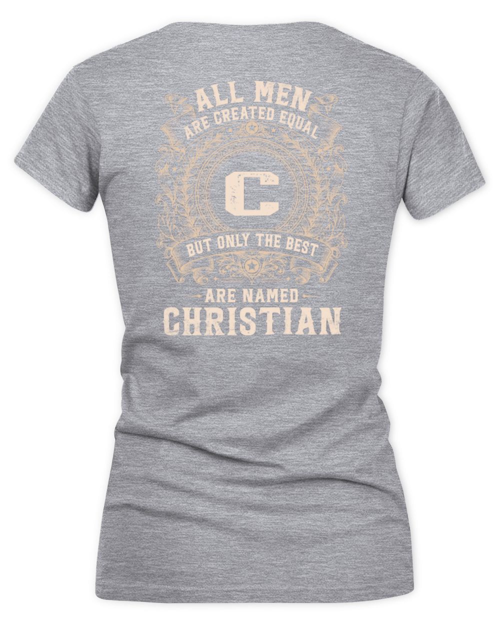 All Men Are Created Equal Cool Logo Shirt CHRISTIAN M1-60 / Women's V-Neck T-Shirt / sport grey