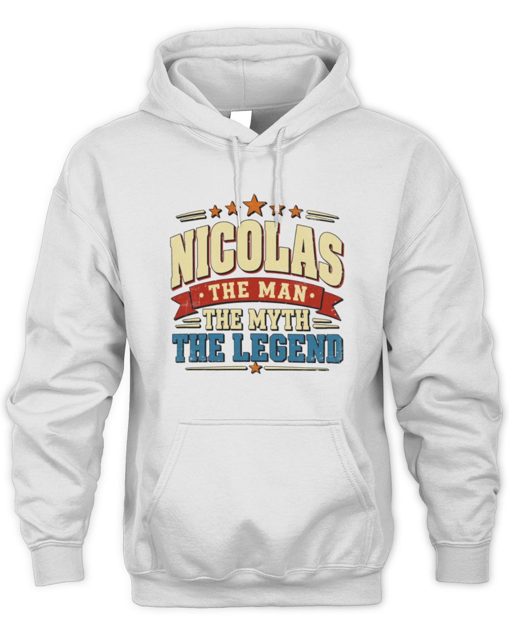 The Man The Myth The Legend Ribbon Vintage T-Shirt NICOLAS M1-56 / Unisex Hoodie / white