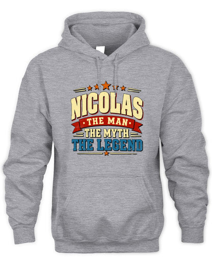 The Man The Myth The Legend Ribbon Vintage T-Shirt NICOLAS M1-56 / Unisex Hoodie / sport grey