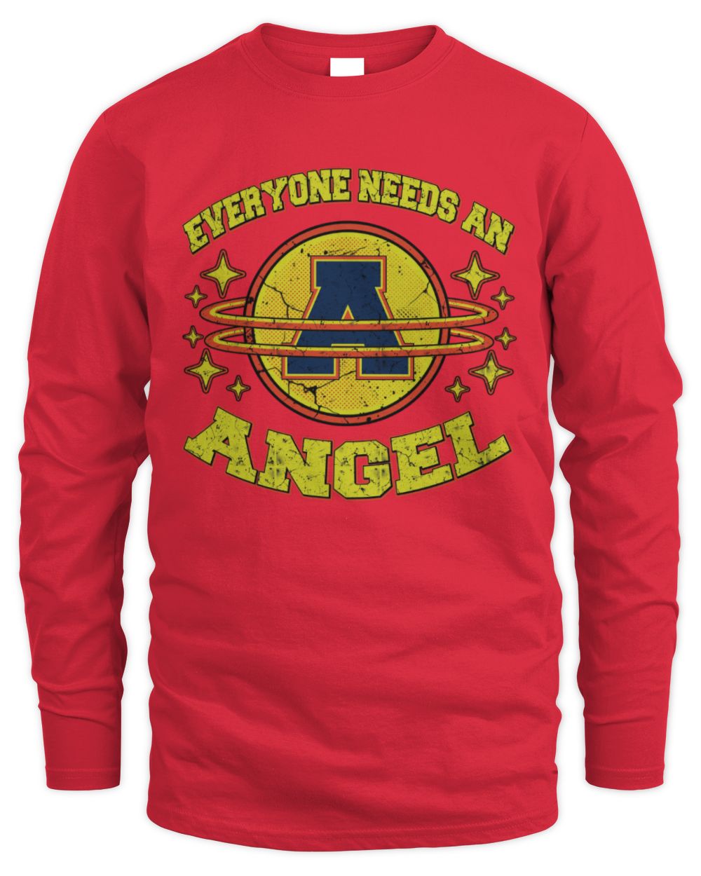 Everyone Needs a Your Name Shirt ANGEL M1-76 / Men's Long Sleeved T-Shirt / red