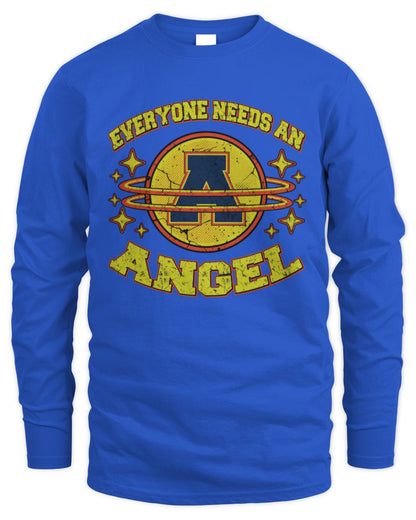 Everyone Needs a Your Name Shirt ANGEL M1-76 / Men's Long Sleeved T-Shirt / royal