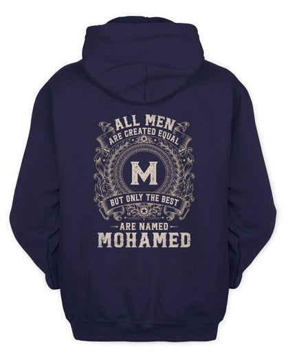 All Men Are Created Equal Cool Logo Shirt MOHAMED M1-60 / Unisex Hoodie / navy