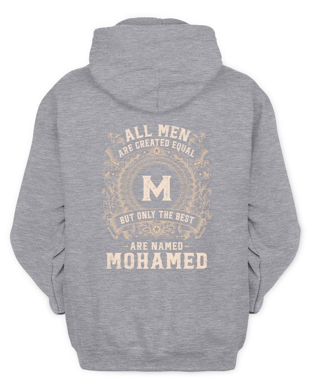 All Men Are Created Equal Cool Logo Shirt MOHAMED M1-60 / Unisex Hoodie / sport grey